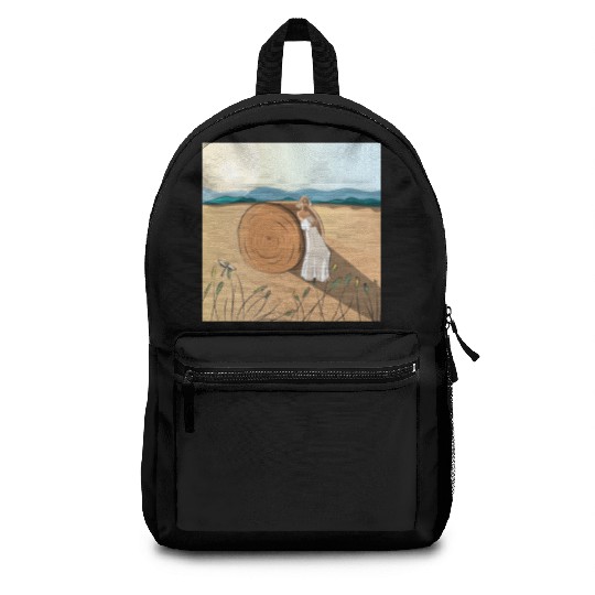 Sunlit Valley in White Dress Backpacks