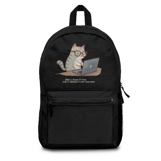Keyboard Warrior Cat Backpacks