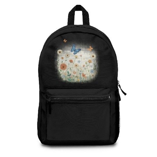 Flowers and butterflies Backpacks