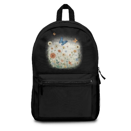 Flowers and butterflies Backpacks