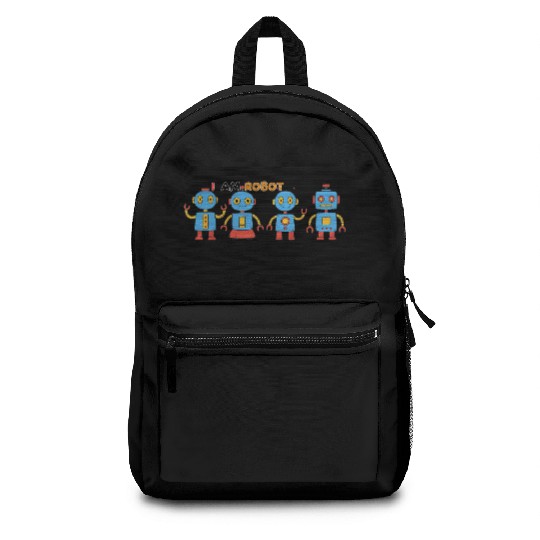 Playful Robot Illustration for Kids Backpacks