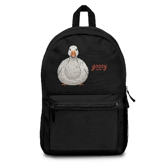 Goofy Goose Feeling a Little Happy Backpacks