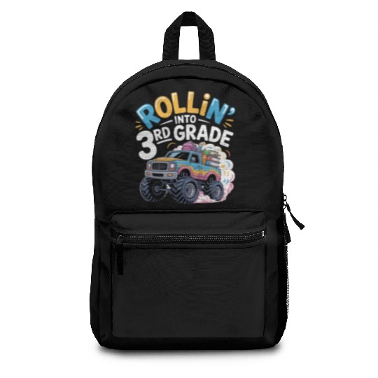 Back To School Rolling Into 3rd Grade Truck Backpacks