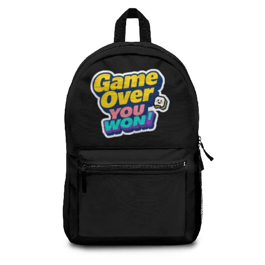 Game Over You Won Motivational Sticker Backpacks