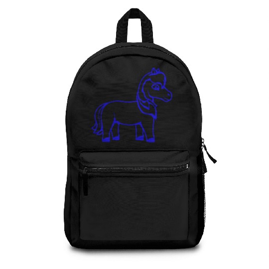 Horse Sweet Pony Foal Horse Girl Cute Comic Fun Backpacks