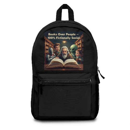 Fictional Alien and Wizard Book Lovers Backpacks