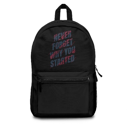 Motivational Typography Design for Growth gym Backpacks