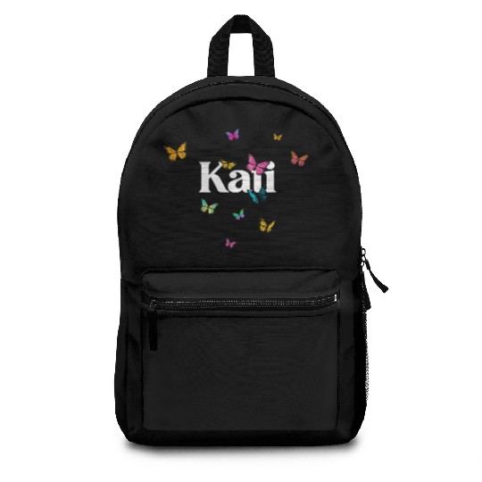 KATI - beautiful girl name with cute butterflies Backpacks