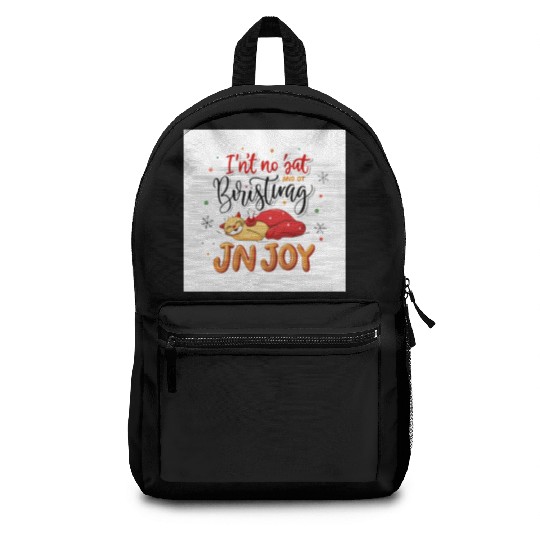 Festive Cat Joy Christmas Design Backpacks
