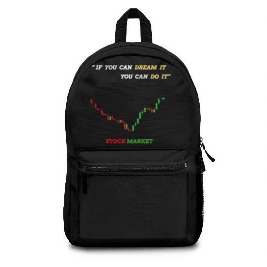 Inspirational Stock Market Growth Quote Backpacks