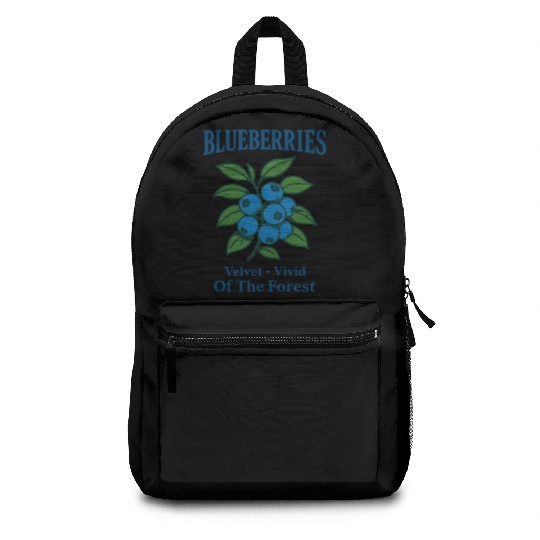 Blueberry the sweet fruit of the wild forest Backpacks
