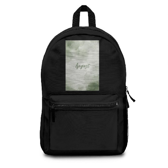 August Watercolor Pastel Typography Backpacks
