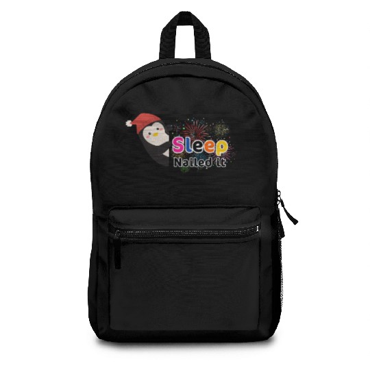 Festive Penguin Sleep Celebration Backpacks