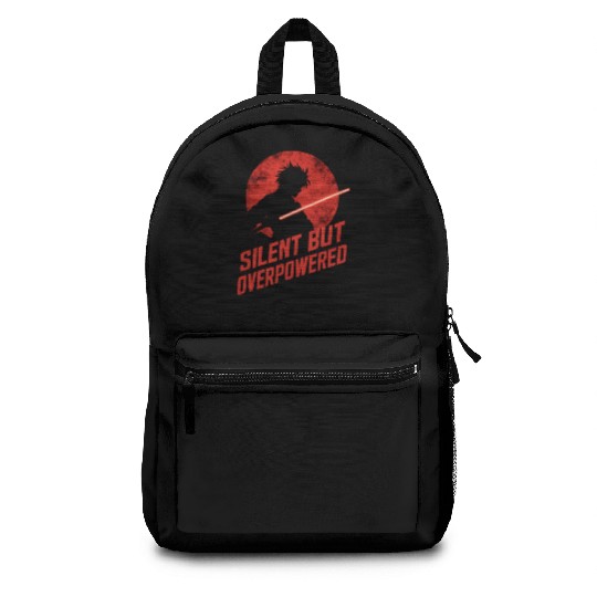 Silhouette Jedi with Red Moon Backpacks