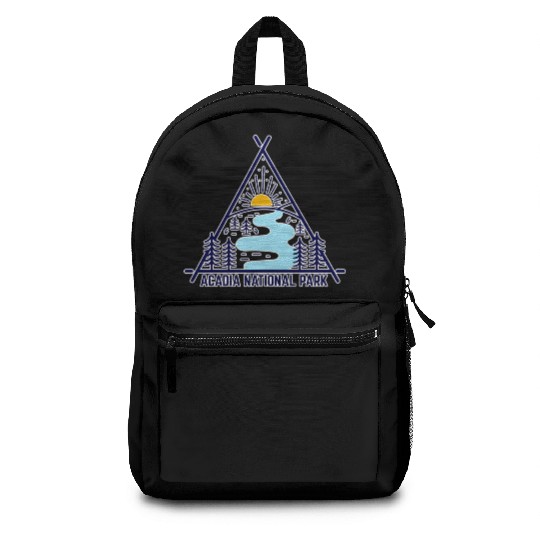 Acadia National Park Camping Scene Backpacks