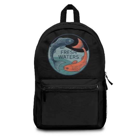 Fresh Waters Koi Fish Artwork Backpacks
