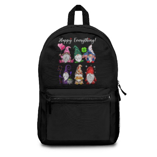 Happy Everything Gnomes Every Seasons All Year Backpacks
