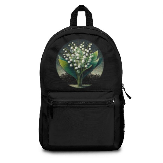 Mystical Lily of the Valley Illustration Backpacks