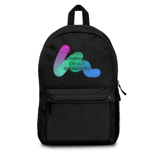 Inspirational Breath Motivation Design Backpacks