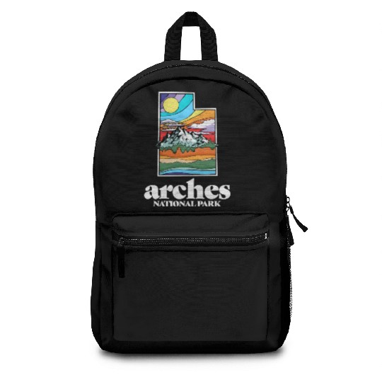 Arches National Park Utah Vintage Nature Outdoor Backpacks