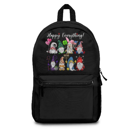 Happy Everything Gnomes Every Seasons All Year Backpacks