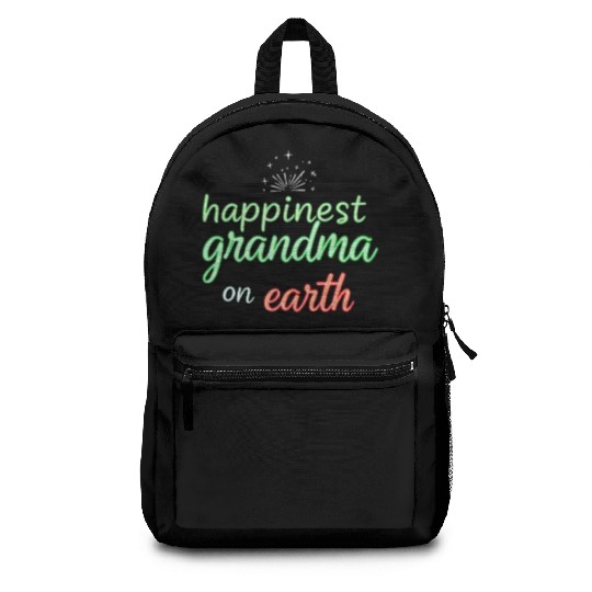 Happiest Grandma on Earth Neon Design Backpacks