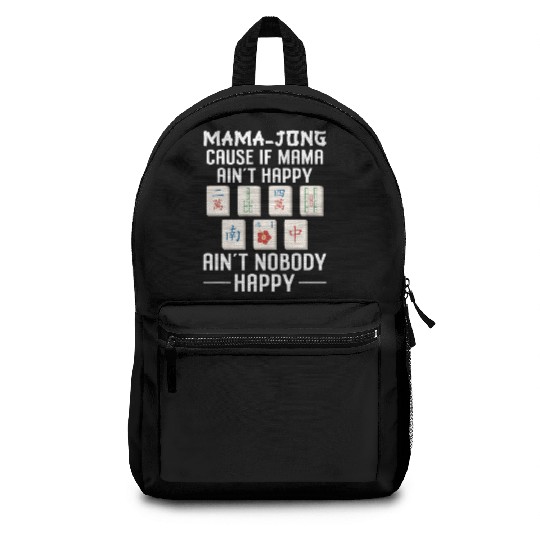 Mama Jong Mahjong Game Mother Apparel Backpacks