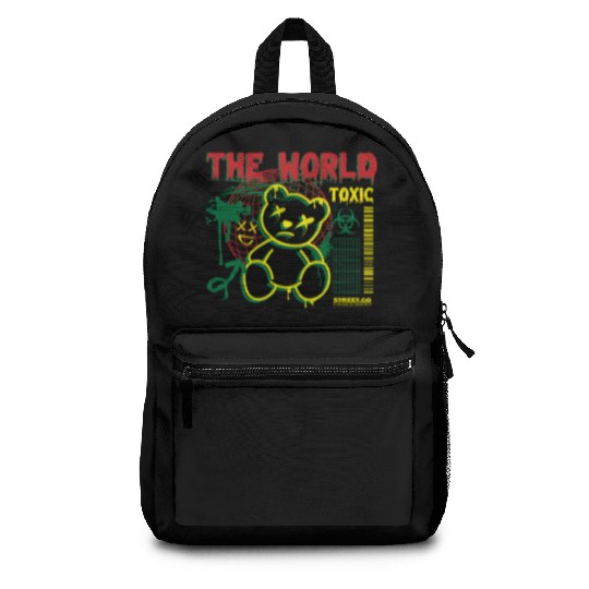 Toxic World Kawaii Bear Artwear Backpacks