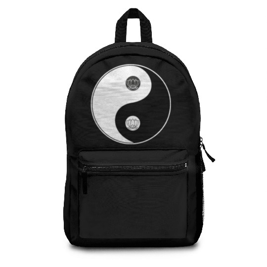 Yin-Yang Tao Lotus Symbol Design Backpacks