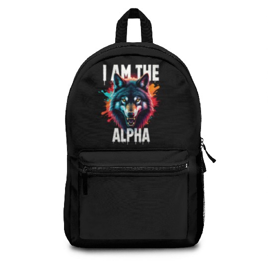 I Am The Alpha Wolf Backpacks