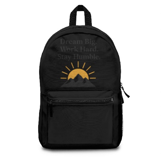 Inspirational Mountain Sunrise Quote  Backpacks