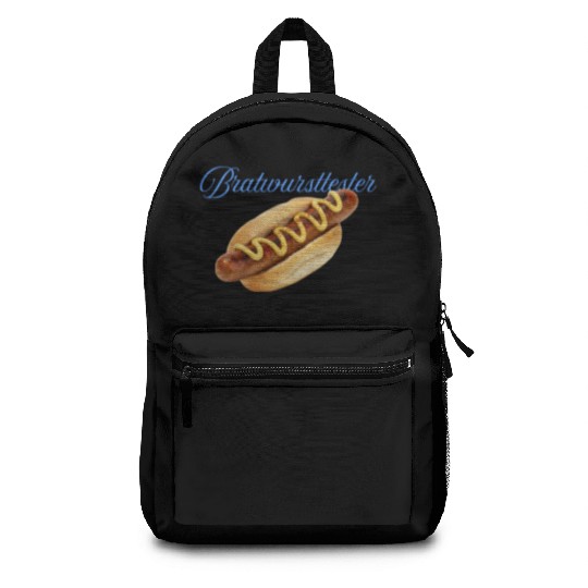 Hot Dog with Mustard Illustration Backpacks