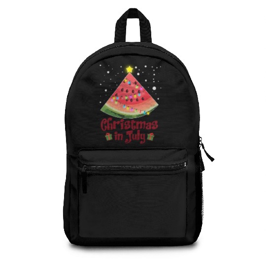Christmas in July Watermelon Tree Funny Backpacks