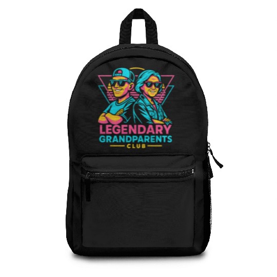 Legendary Grandparents Retro Neon Backpacks