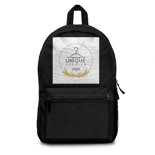 Black And Gold Minimalist Fashion Logo Backpacks