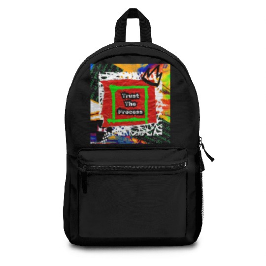 Trust The Process Graffiti Style | Green Version Backpacks