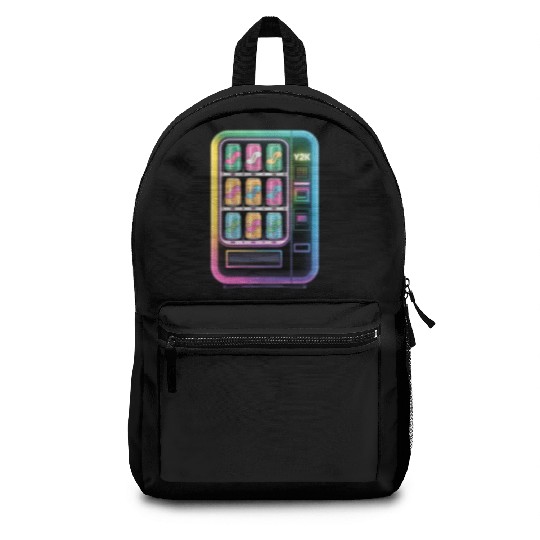 Y2K Cyber Vending Machine with Iridescent Drinks Backpacks