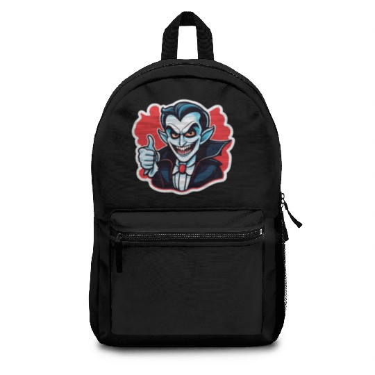 Vampire Villain Cartoon Illustration Backpacks