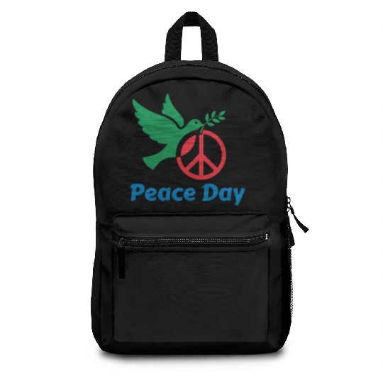 Peace Day Dove with Olive Branch Backpacks