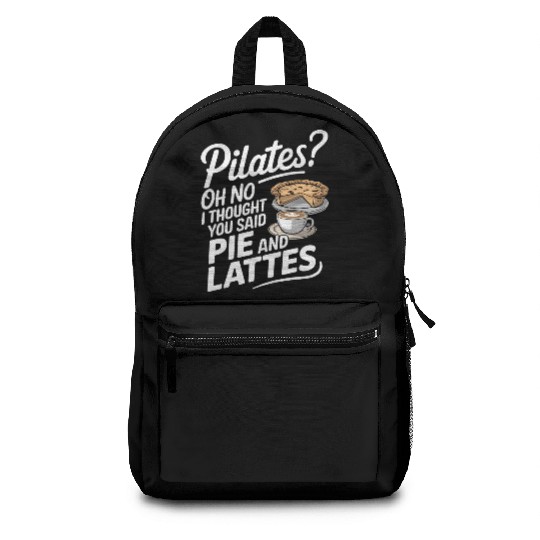 Pie and Latte Humor Design Backpacks