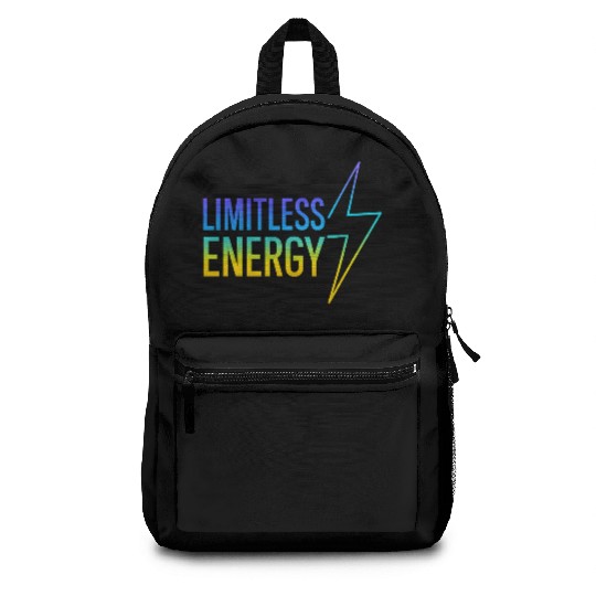 Limitless Energy Neon Typography Backpacks
