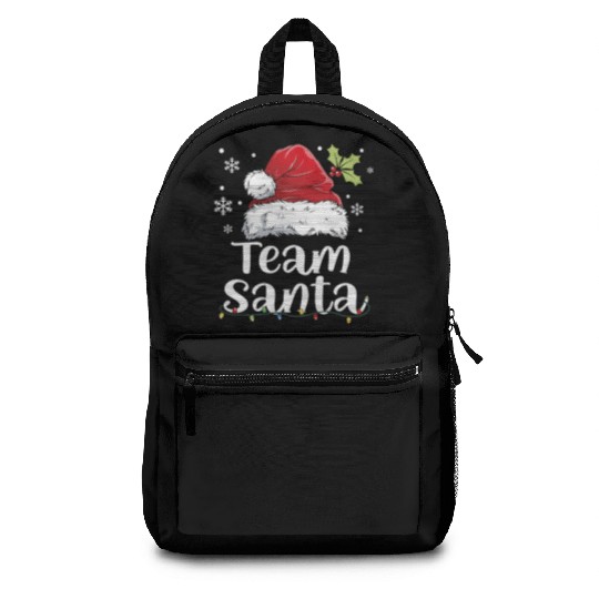 Team Santa Holiday Christmas Design Backpacks
