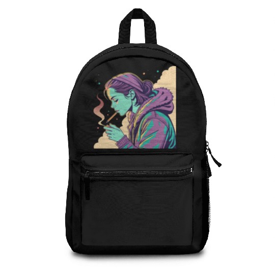 Lost in Her Thoughts Backpacks