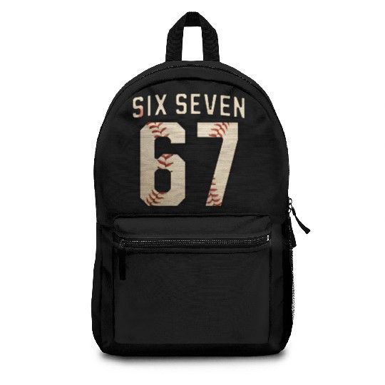 Six Seven 67 Funny Meme Backpacks
