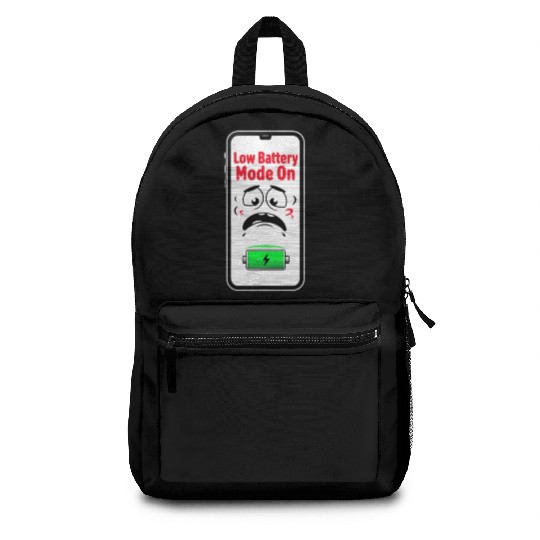 Low Battery Mode Sad  Backpacks