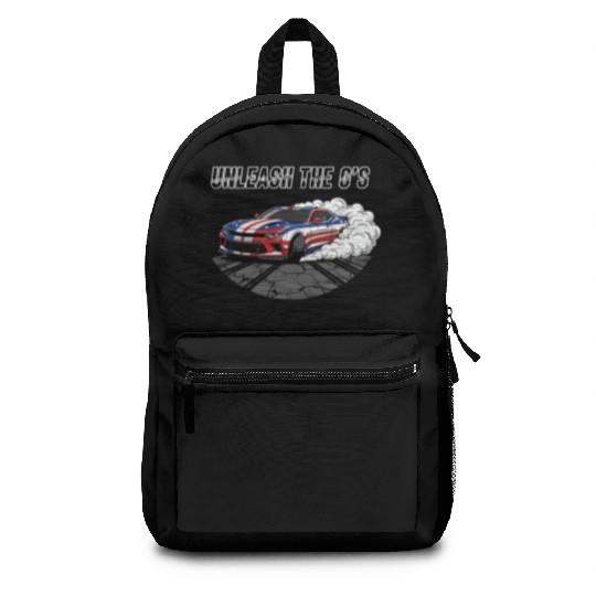Patriotic American Muscle Car Backpacks