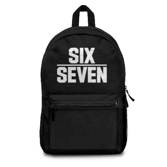 Six Seven Meme Funny Number Joke Minimalist Backpacks