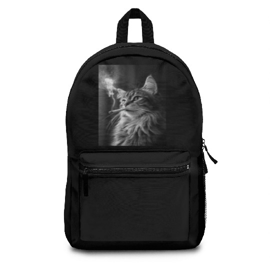 I Love Cats Smoking Meme Funny Humor Backpacks