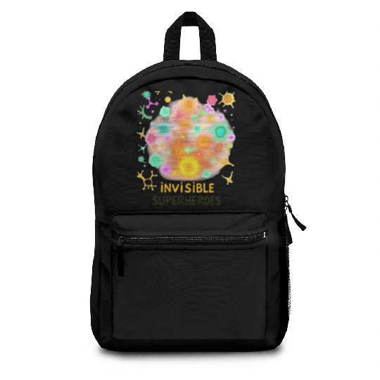 Invisible Superheroes Microbial Design Backpacks