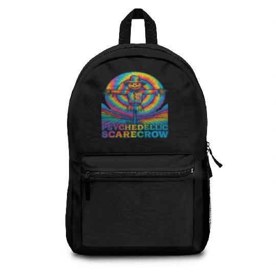 Psychedelic Scarecrow Trippy EDM Rave Festival Backpacks